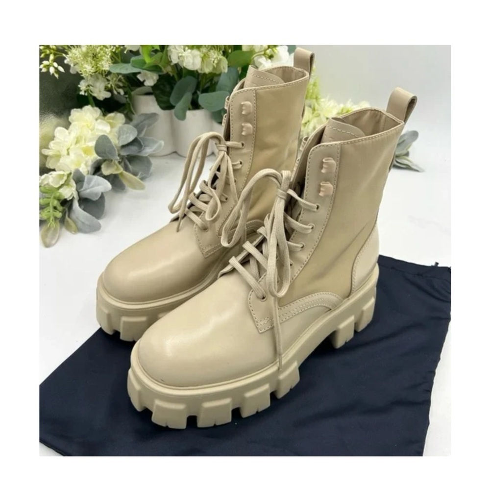Prada mONOLITH brushed leather boots size 39 made in Italy - Picture 6 of 6